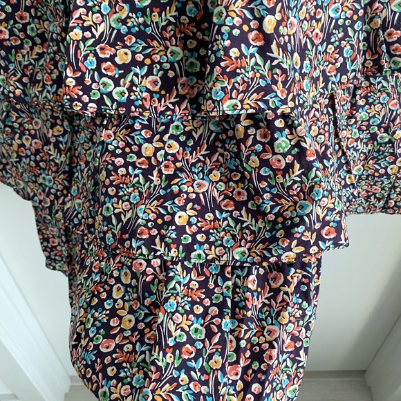 Express | Floral Ruffle Strapless Dress - Picture 4 of 7